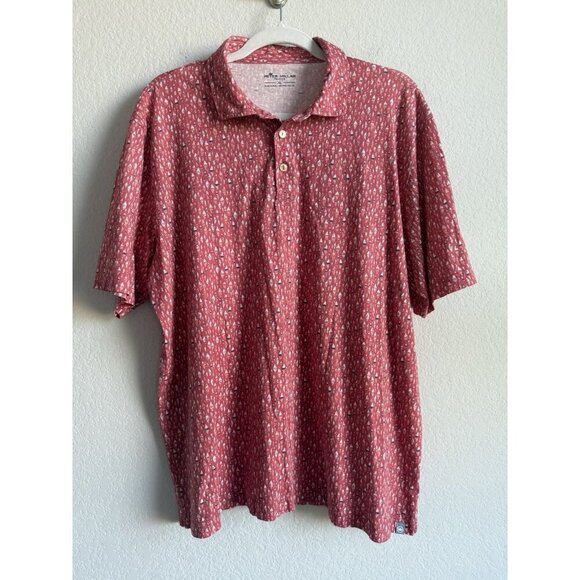 Peter Millar Seaside Regatta Reflection Cotton Polo Men’s Size XL Fruit Punch - Picture 7 of 15